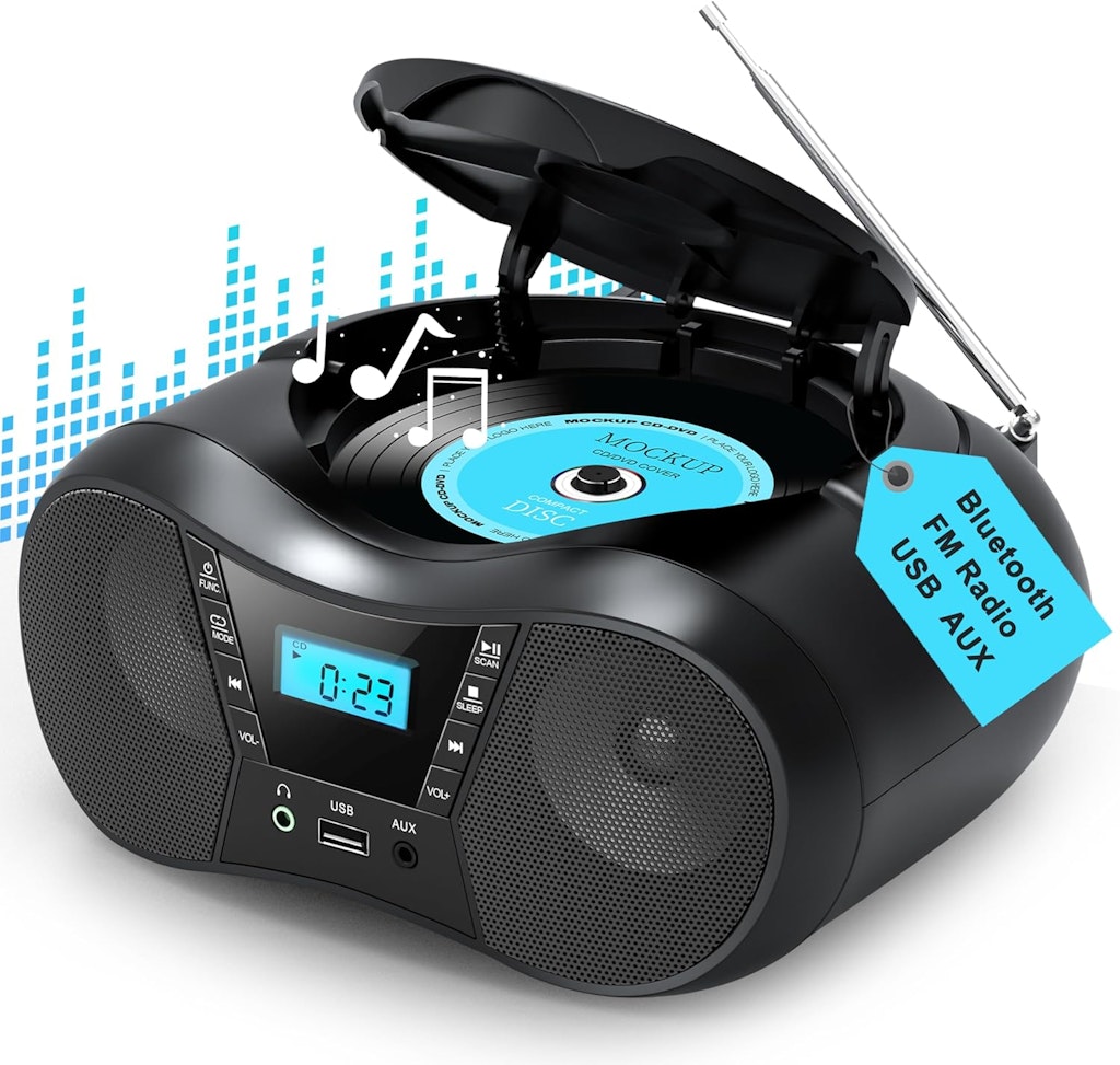 Greadio Portable CD Player Boombox: $25 w/ Prime Greadio Portable CD Player Boombox: $25 w/ Prime