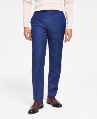Calvin Klein Men's Slim-Fit Wool-Blend Stretch Suit Pants: $35