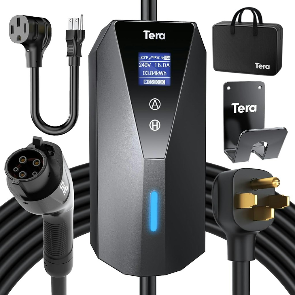 Tera Level 1 and 2 Portable Electric Car Charger: $90
