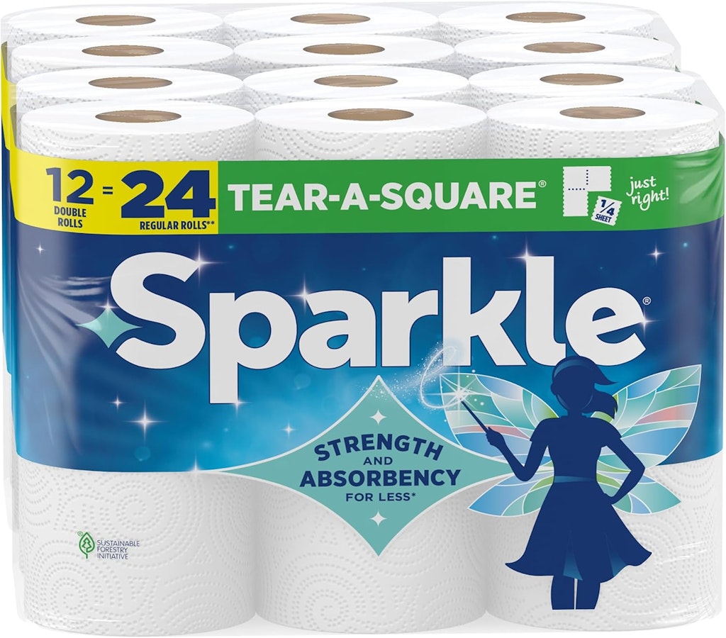 Sparkle Tear-A-Square 12 Double Roll Paper Towels: $13.97 Sparkle Tear-A-Square 12 Double Roll Paper Towels: $13.97