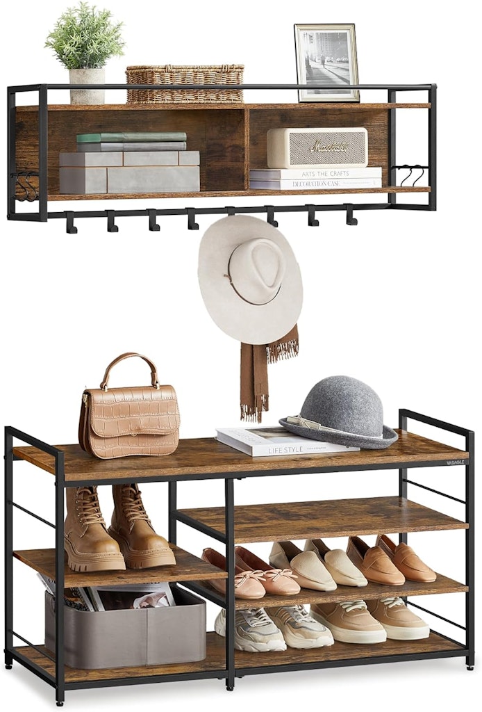 Vasagle Hall Tree w/ 4-Tier Shoe Rack: $49.98 Vasagle Hall Tree w/ 4-Tier Shoe Rack: $49.98