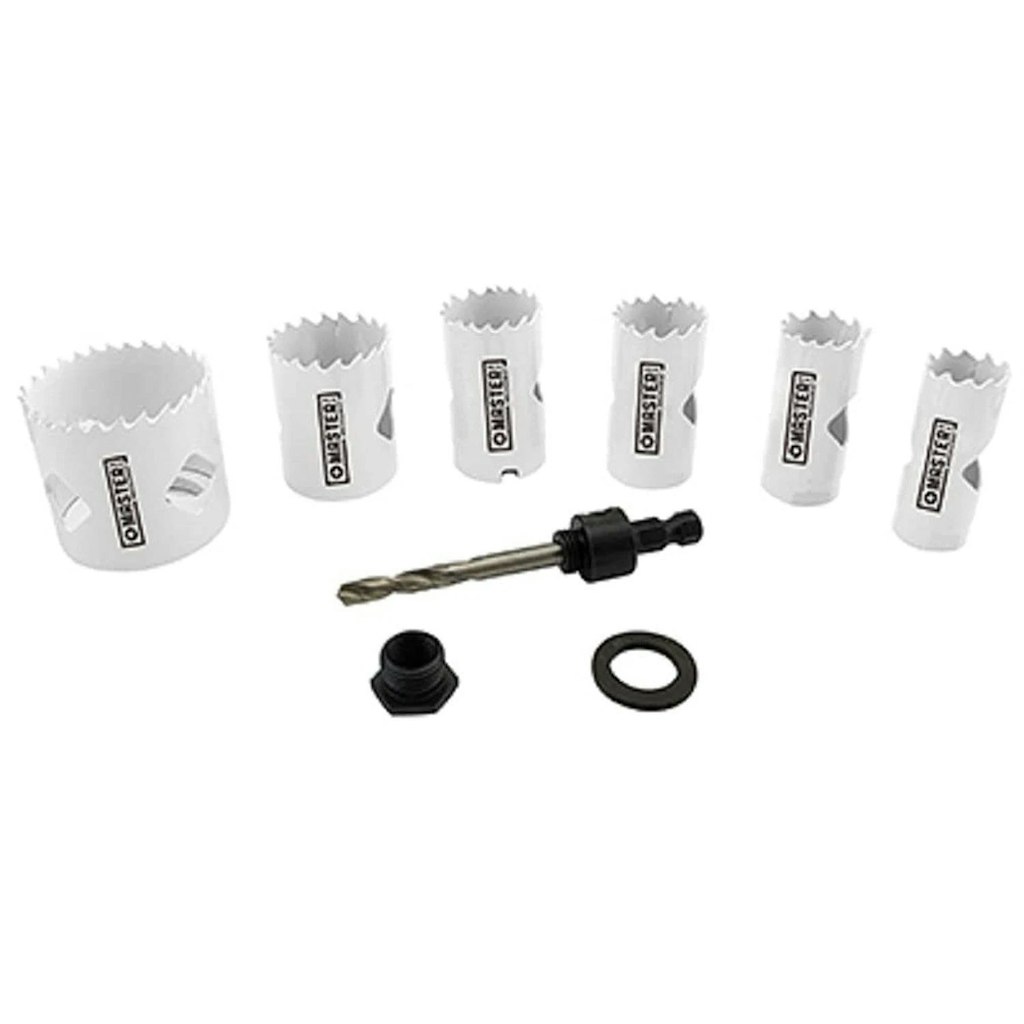 Master Mechanic 7-Piece Bi-Metal Hole Saw Kit: $11