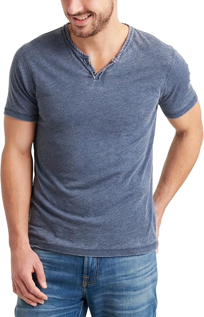 Lucky Brand Men's Venice Burnout Notch Neck Tee Shirt: $21 Lucky Brand Men's Venice Burnout Notch Neck Tee Shirt: $21
