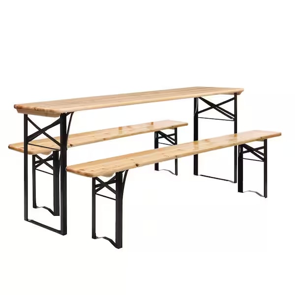 Karl Home 3-Piece Fir Wood Outdoor Dining Set: $99