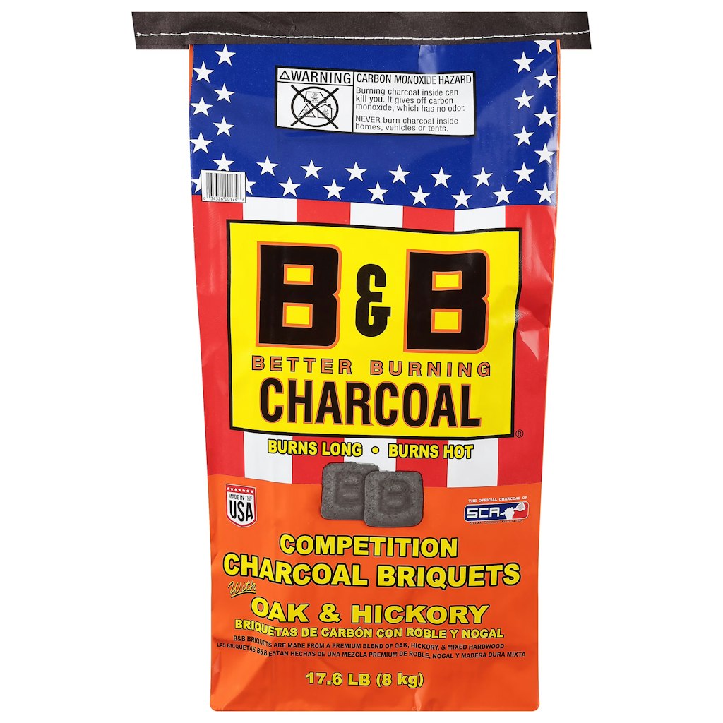 B&B Charcoal Competition Oak Charcoal Briquets 17.6-lb. Bag: $9.97