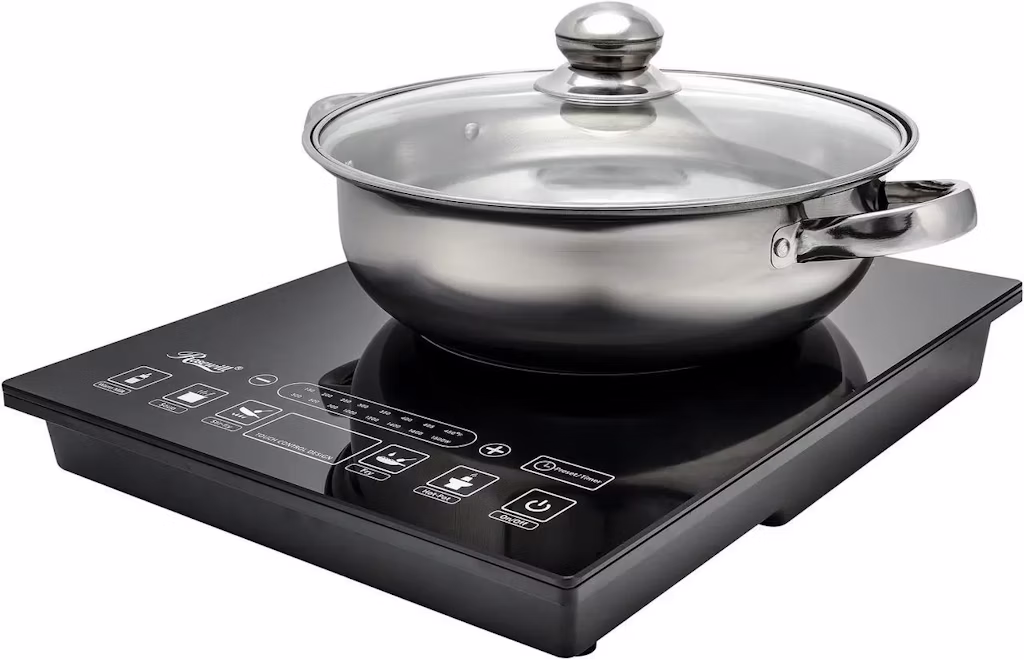 Rosewill 1800W Induction Cooktop w/ Stainless Steel Pot: $55