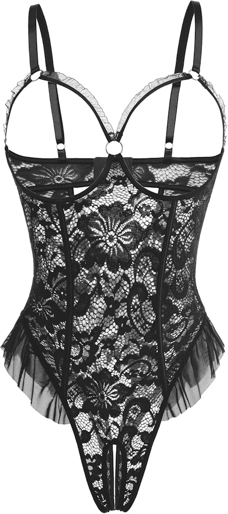 Women's Lace One-Piece Bodysuit Lingerie – Black: $3.49 Women's Lace One-Piece Bodysuit Lingerie – Black: $3.49