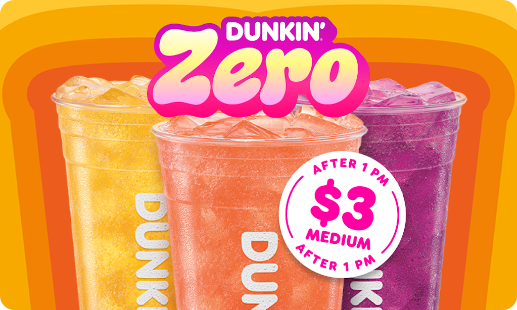 Dunkin' Zero Medium Energy Drink: $3 after 1pm