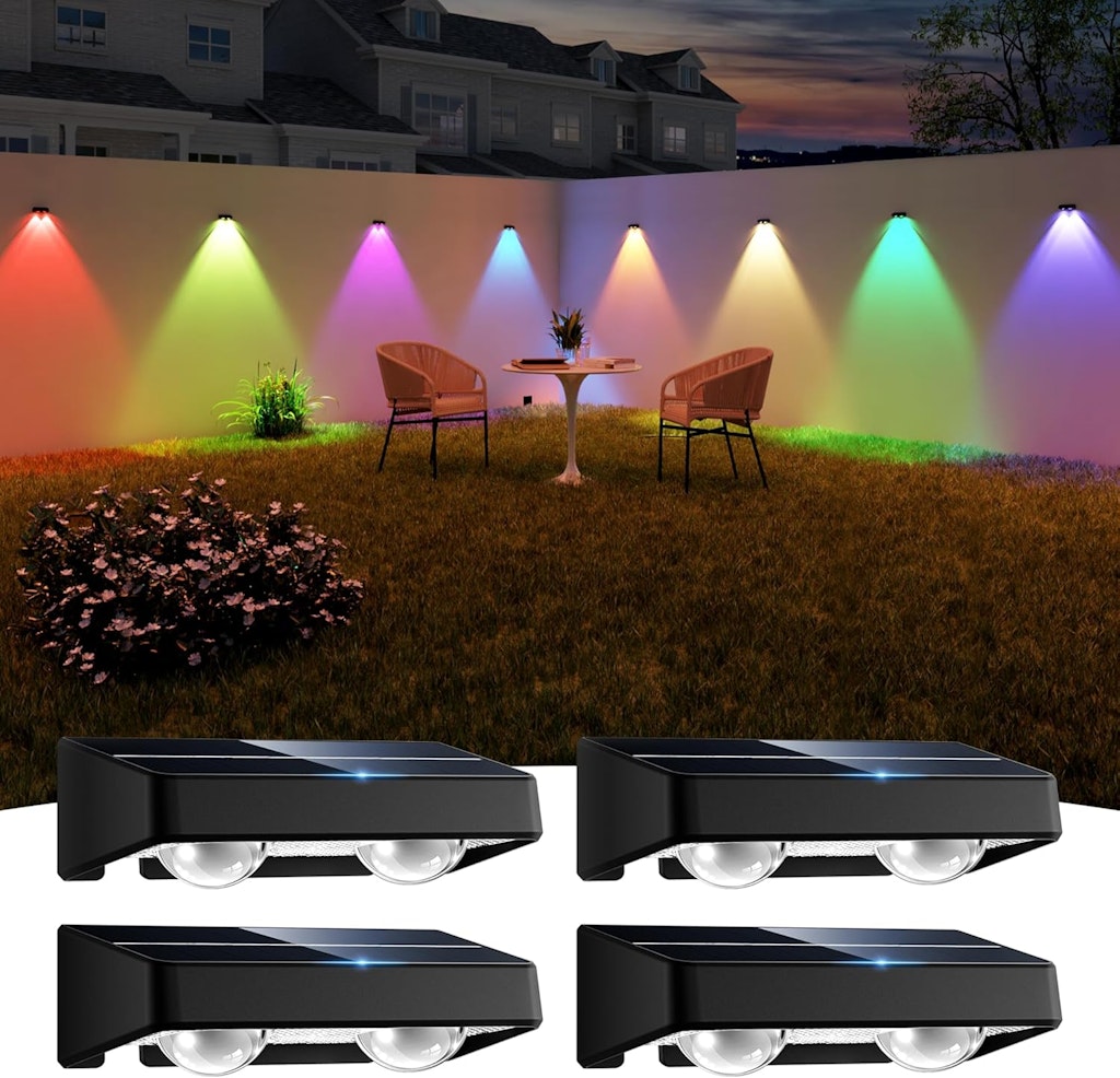 Nibuuecer Color-Changing Solar Fence Lights 4-Pack: $13.19 Nibuuecer Color-Changing Solar Fence Lights 4-Pack: $13.19