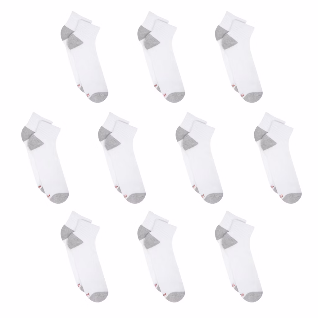Hanes Men's Lightweight Ankle Socks 20-Pack : $8.79