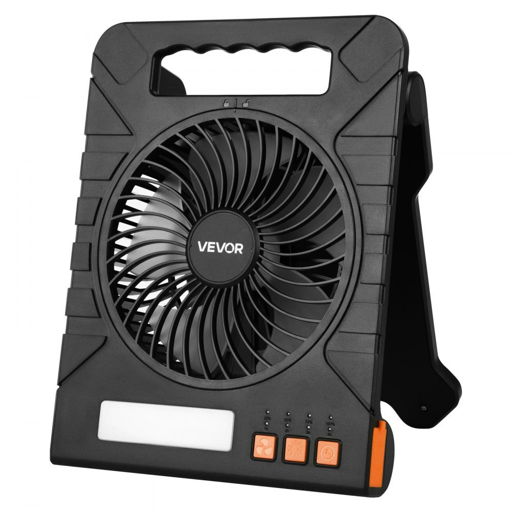 Vevor Rechargeable Solar Fan w/ LED: $23