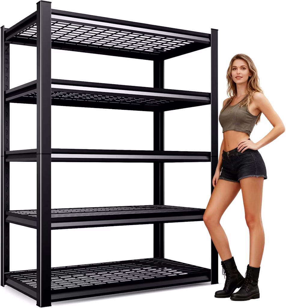 71" 5-Tier Metal Garage Shelving Unit: $40