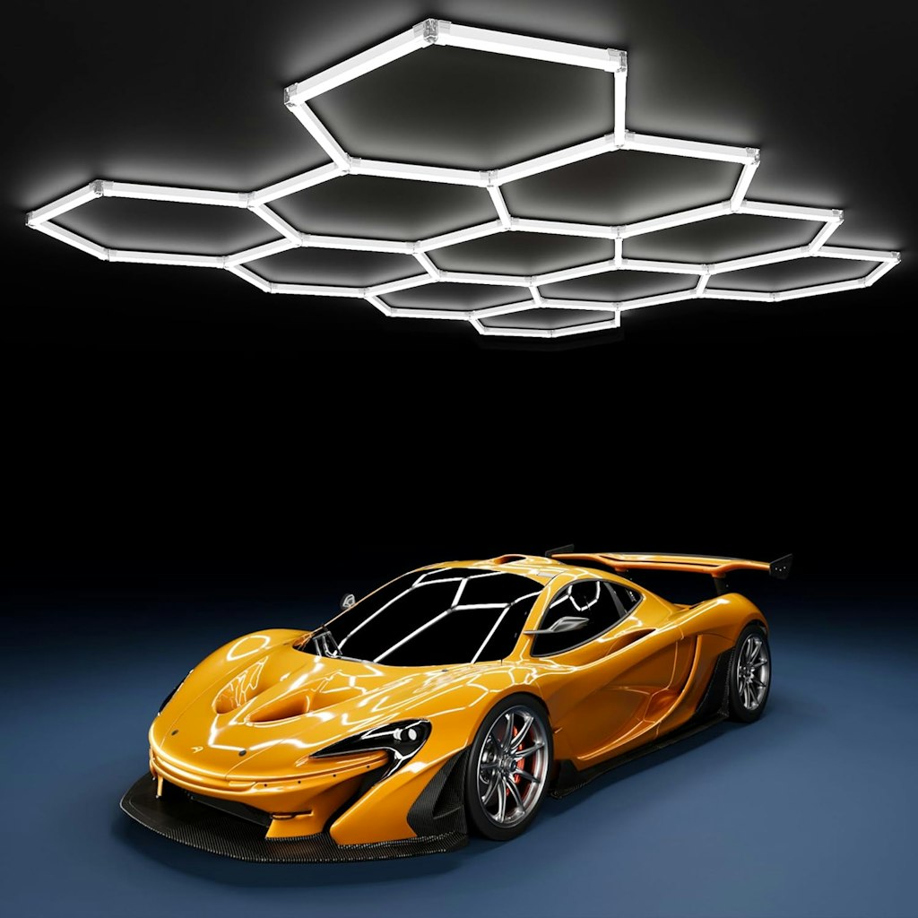 Modern 11-Grid Hexagon Garage Light 48-Pack: $78.36