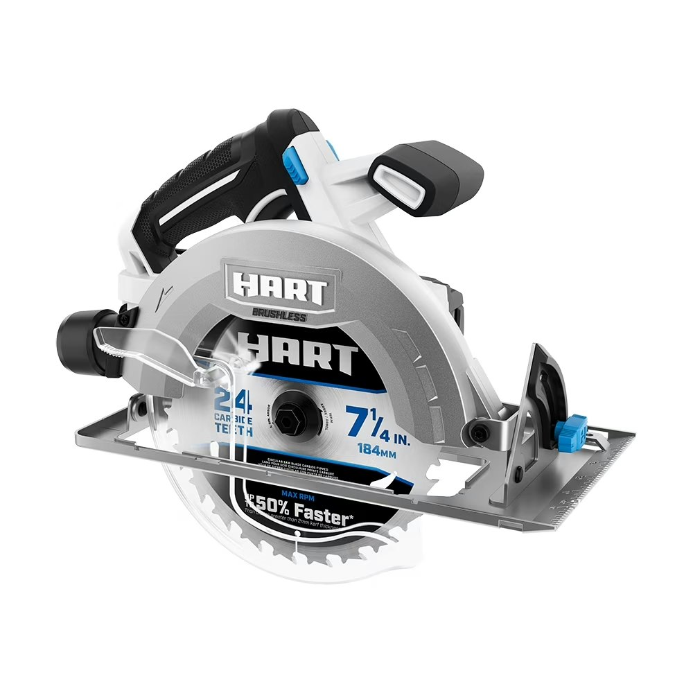 Hart 20V Brushless 7-1/4" Circular Saw: $76 Hart 20V Brushless 7-1/4" Circular Saw: $76