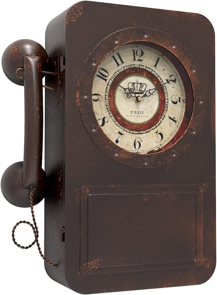 Retro Telephone Wall Clock: $55.98