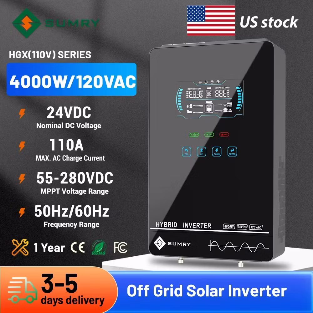Sumry 4KW 120V Off Grid Solar Inverter: $200 Sumry 4KW 120V Off Grid Solar Inverter: $200