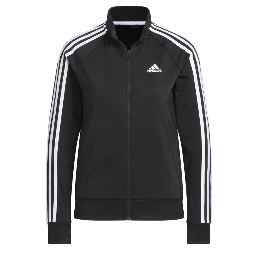 adidas Women's Primegreen Essentials Warm-Up Slim 3-Stripes Track Jacket: $13 adidas Women's Primegreen Essentials Warm-Up Slim 3-Stripes Track Jacket: $13