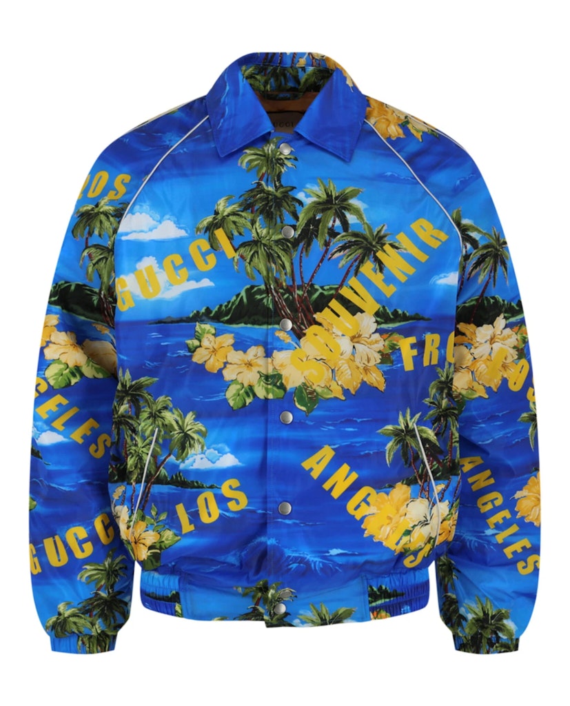 Pre-Owned Gucci Mens Printed Nylon Jacket: $351 Pre-Owned Gucci Mens Printed Nylon Jacket: $351