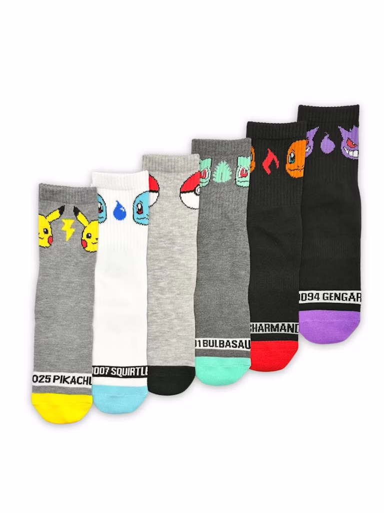 Pokemon Men's Quarter Socks 6-Pack: $6.98 Pokemon Men's Quarter Socks 6-Pack: $6.98