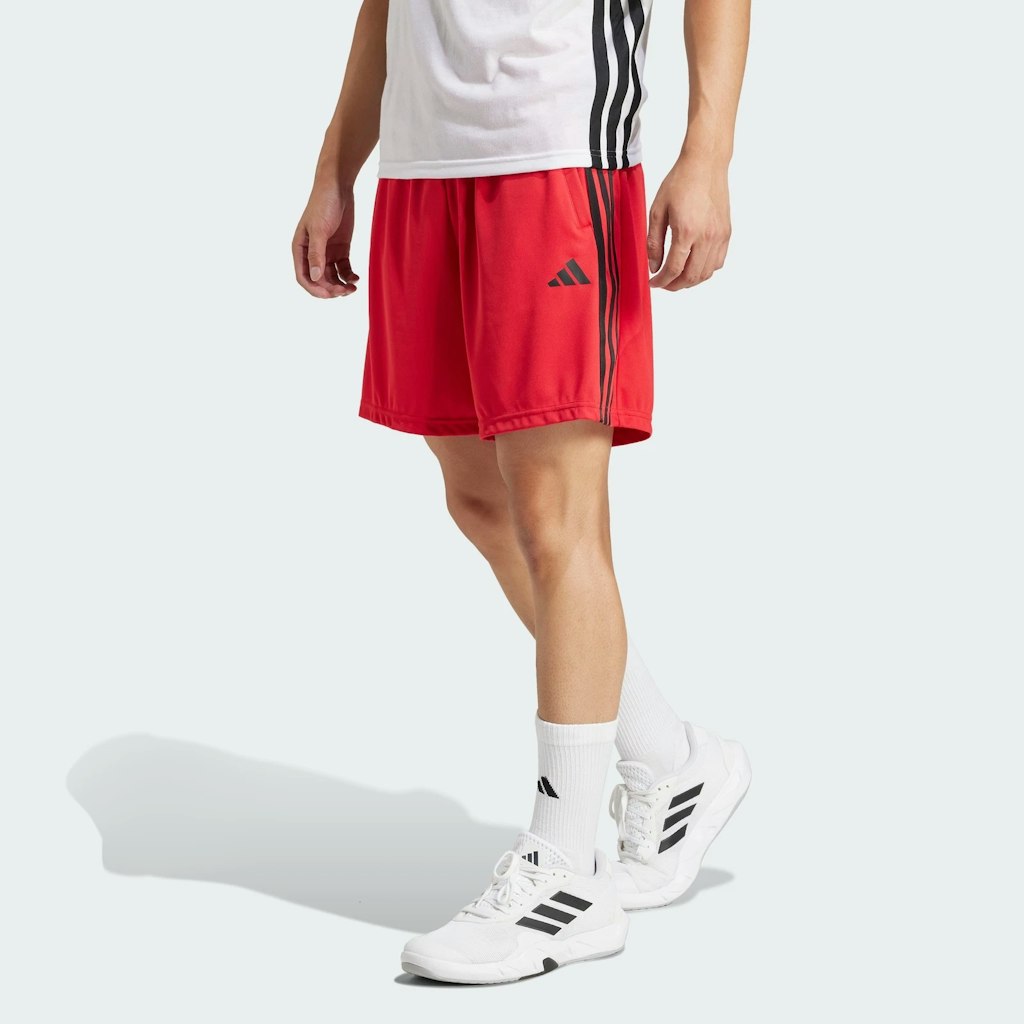 adidas Men's Train Essentials Piqué 3-Stripes Training Shorts: $9.60