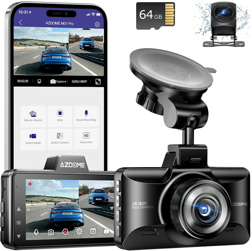 AZDOME Upgraded M01 Pro 3K WiFi Dash Cam: $40.14 AZDOME Upgraded M01 Pro 3K WiFi Dash Cam: $40.14