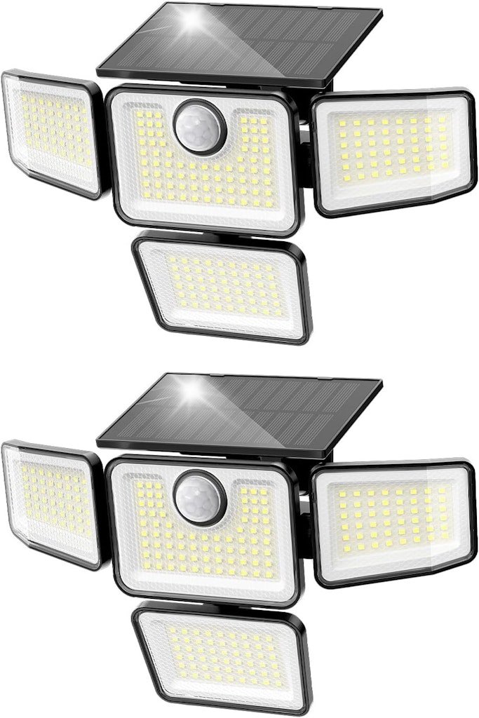 Omibee 3000LM Solar Motion Sensor Lights 2-Pack: $16 w/ Prime