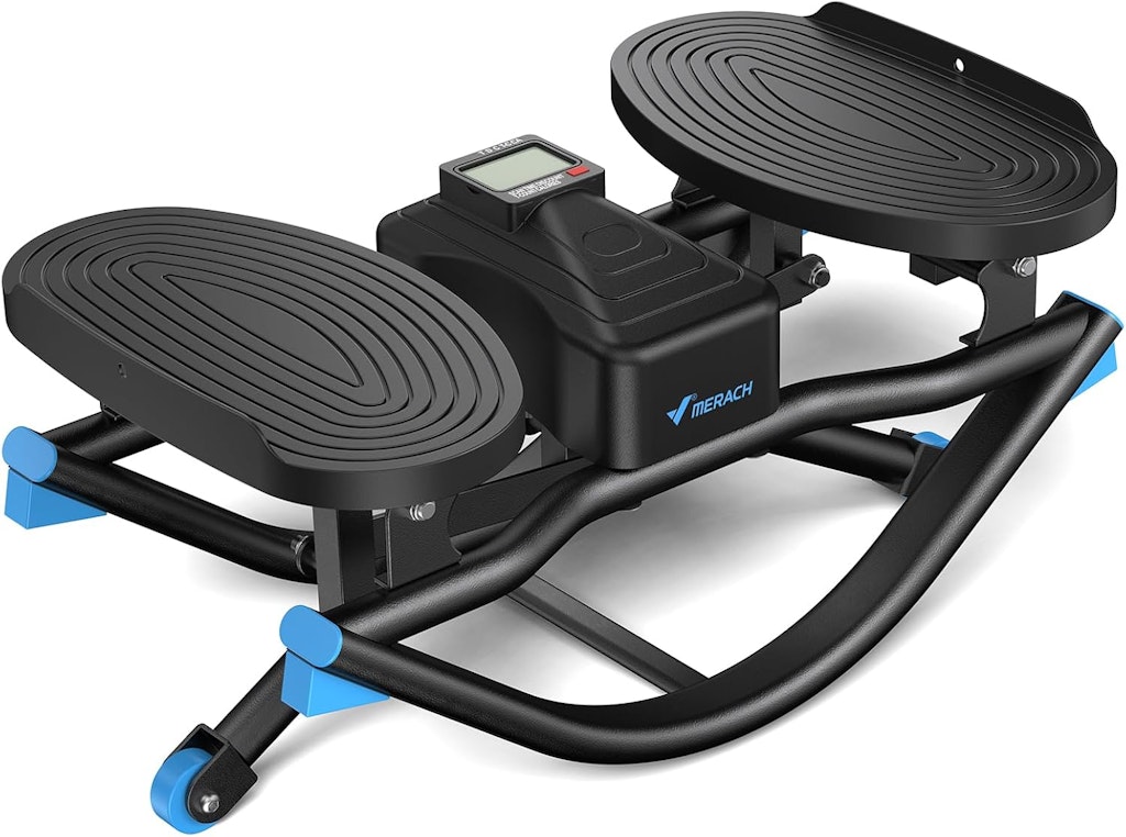 Merach Rocking Stepper with Resistance Bands: $59.99