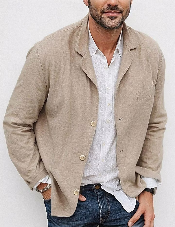 Koulb Men's Lightweight Linen Blazer: $16 Koulb Men's Lightweight Linen Blazer: $16