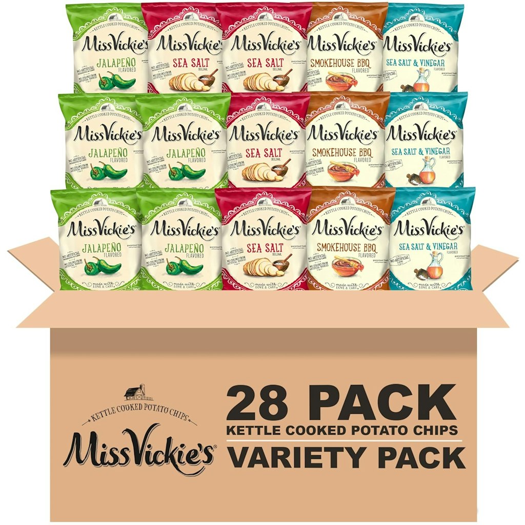 Miss Vickie's Kettle Cooked Potato Chips 28-Count Variety Pack: $14 via Sub & Save
