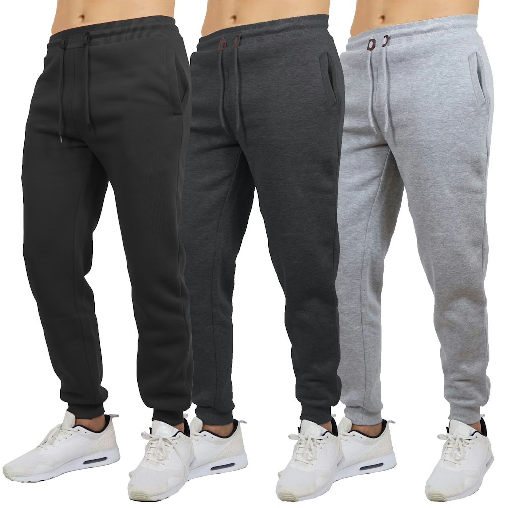 Galaxy by Harvic Men's Fleece Jogger Sweatpants 3-Pack: $24 Galaxy by Harvic Men's Fleece Jogger Sweatpants 3-Pack: $24