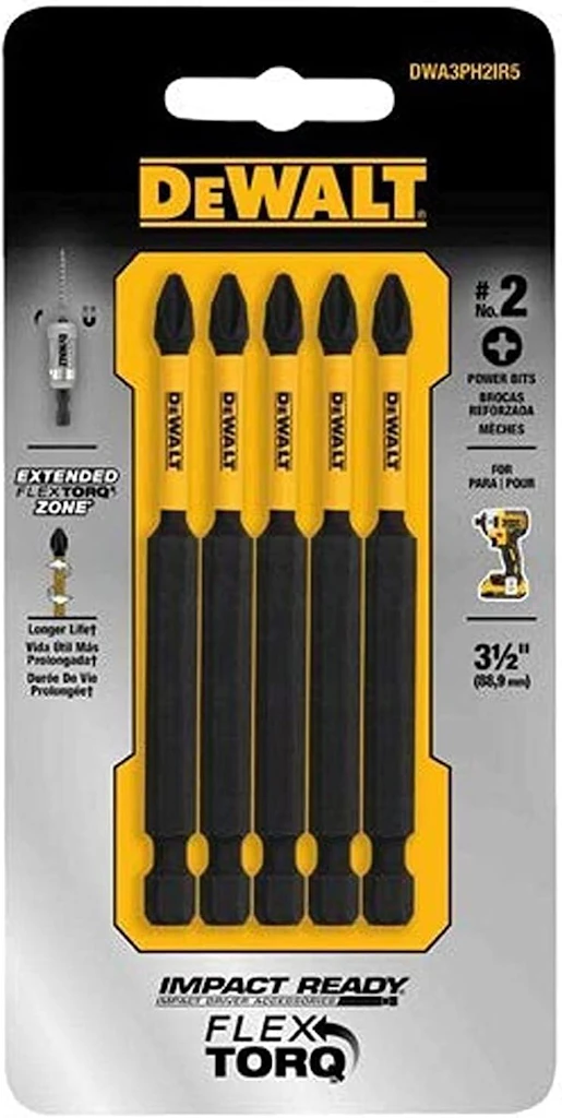 DeWalt 5-Piece 3.5" Impact #2 Phil Bit Set: $7.41 DeWalt 5-Piece 3.5" Impact #2 Phil Bit Set: $7.41