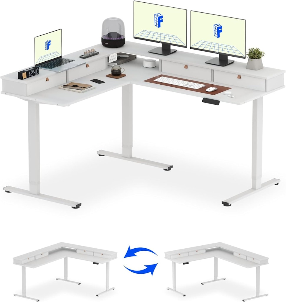 Flexispot 63" L Shaped Standing Desk with Drawers: $199.99 Flexispot 63" L Shaped Standing Desk with Drawers: $199.99