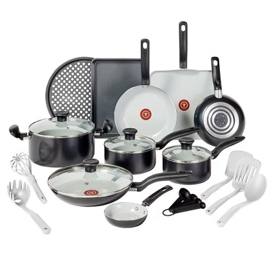 T-Fal Simply Cook 20pc Ceramic Nonstick Cookware Set : $65
