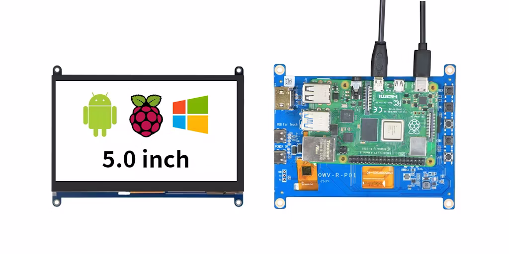 5" Capacitive Touch Screen Display w/ Driver Board: $26