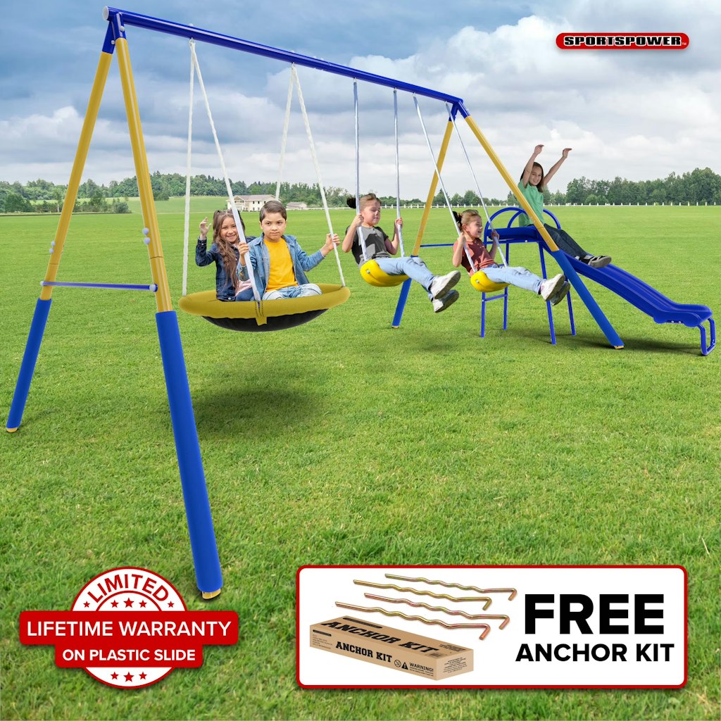 Sportspower Super Saucer Metal Swing Set: $150