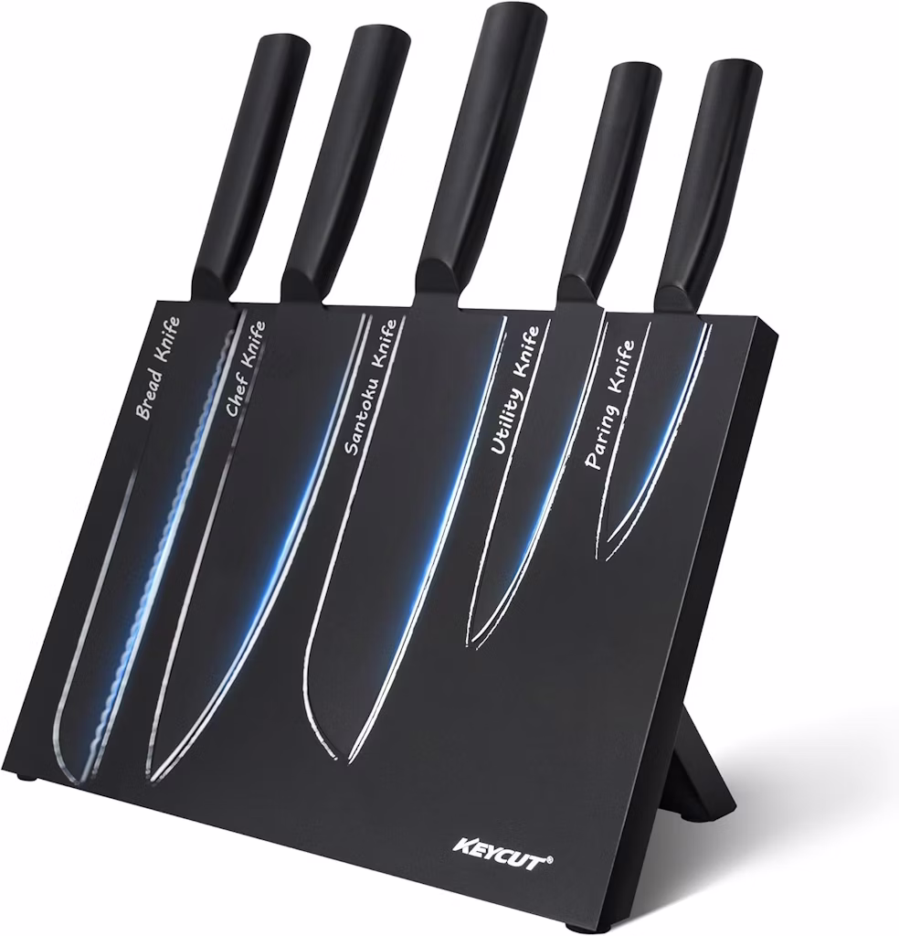 6-Piece Knife Set with Foldable Magnetic Block: $35.99