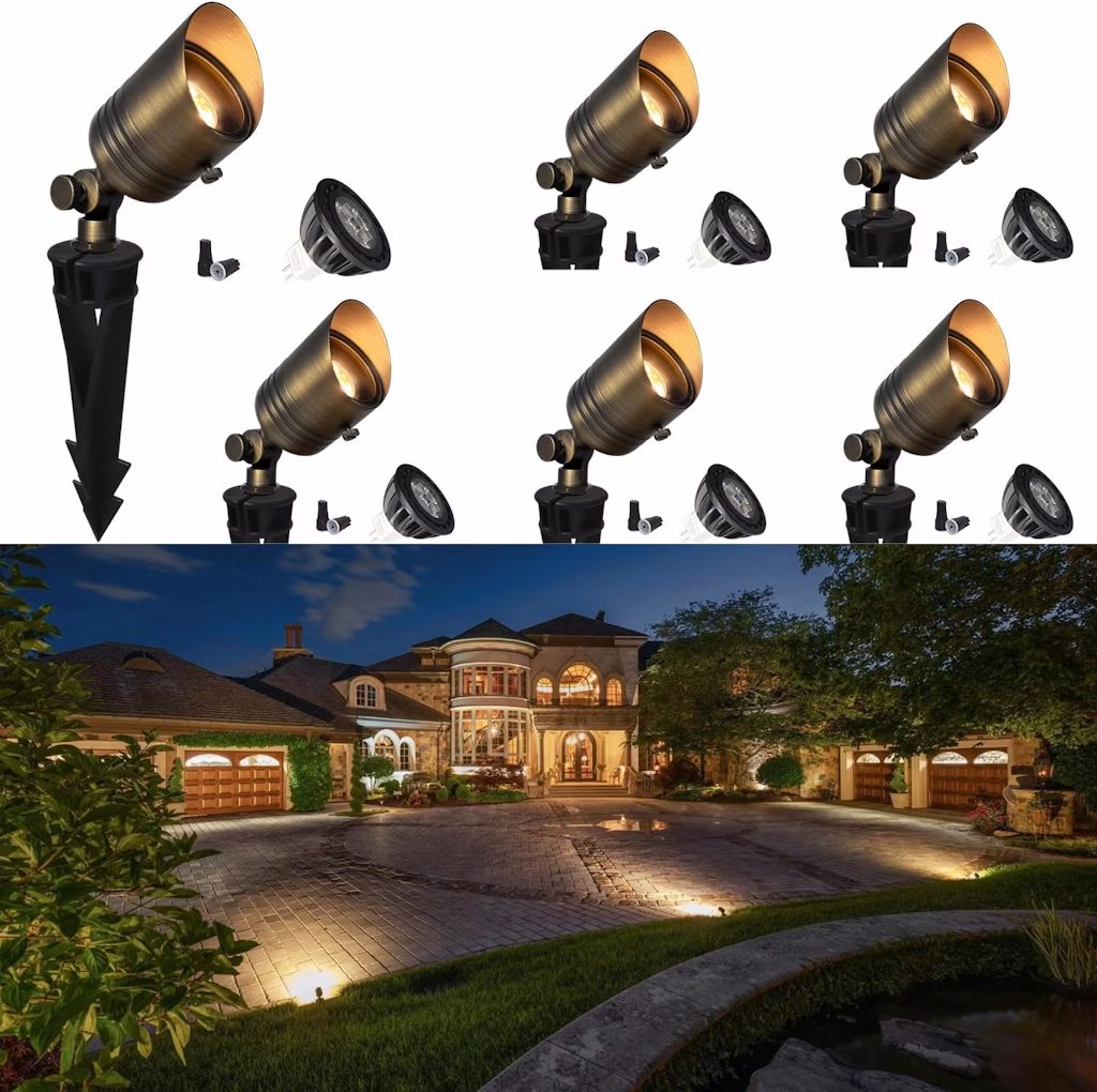 Coloer Brass 12V LED Spotlights 6-Pack: $87.99
