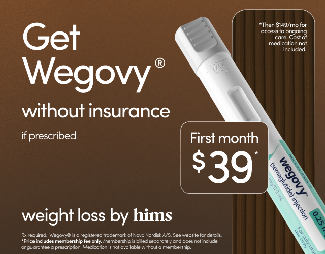 Hims Weight Loss Solutions: $39 for first month