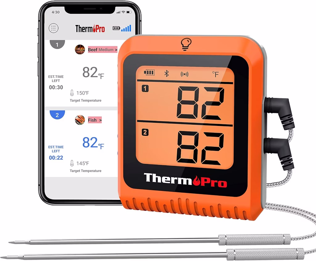 ThermoPro 650-Foot Wireless Meat Thermometer: $30