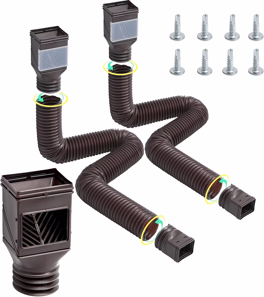 Vevor Rain Gutter Downspout Extensions 2-Pack: $22