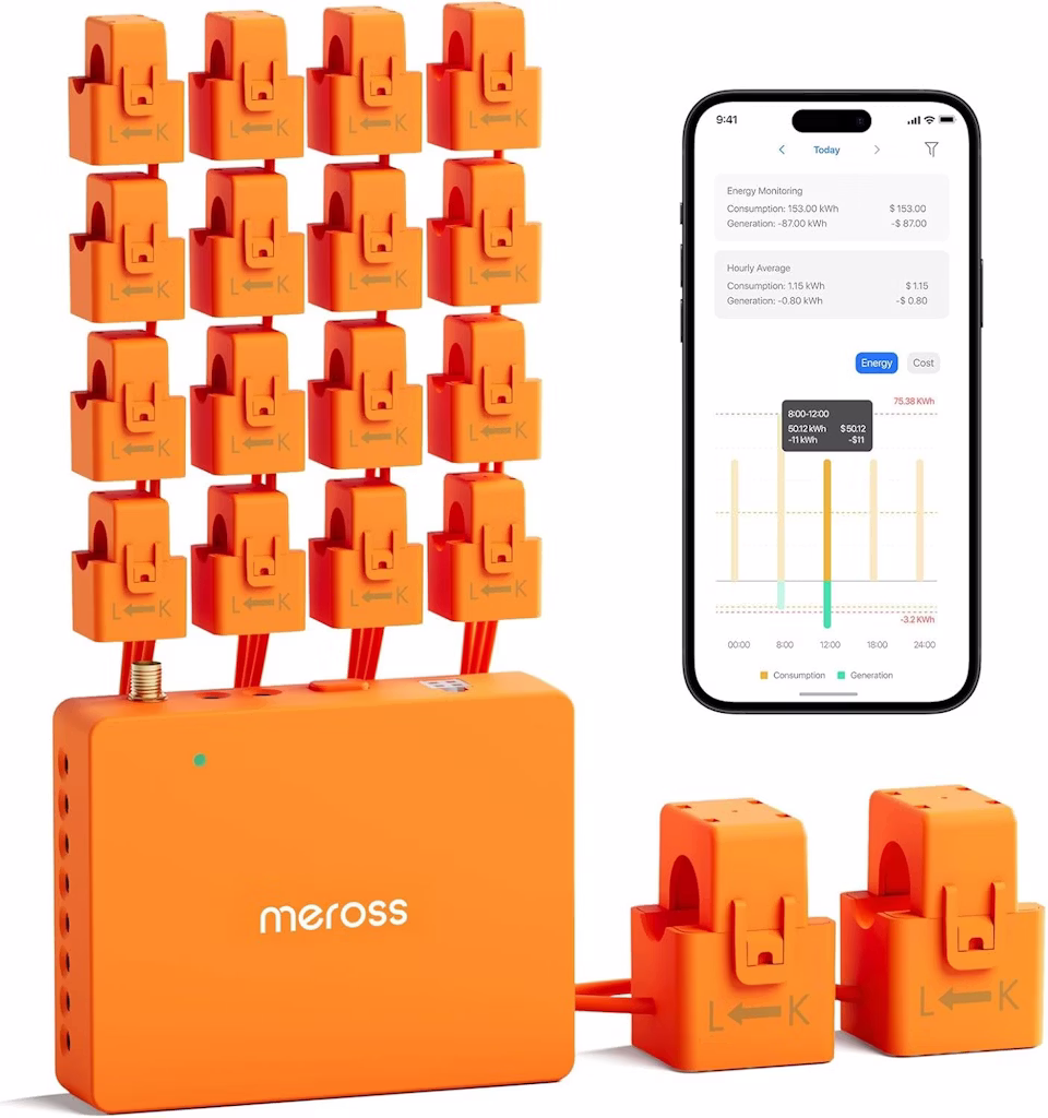 Meross Smart Energy Monitor with 18-Circuit Tracking: $169.99