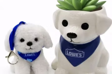 Lowe's  Puppy Planter & Plushie Keychain: Free for first 150 in store April 4