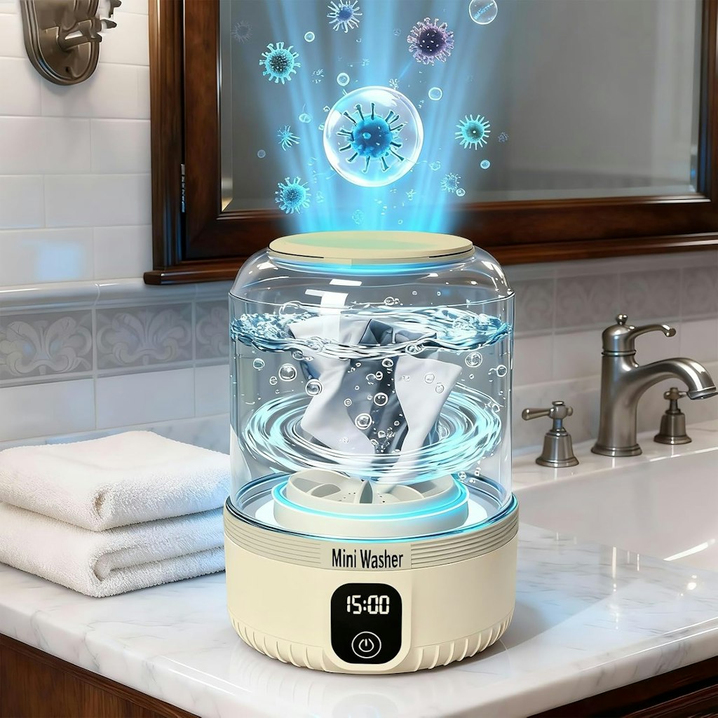 1.5L Portable Mini Underwear Washing Machine: $19.99