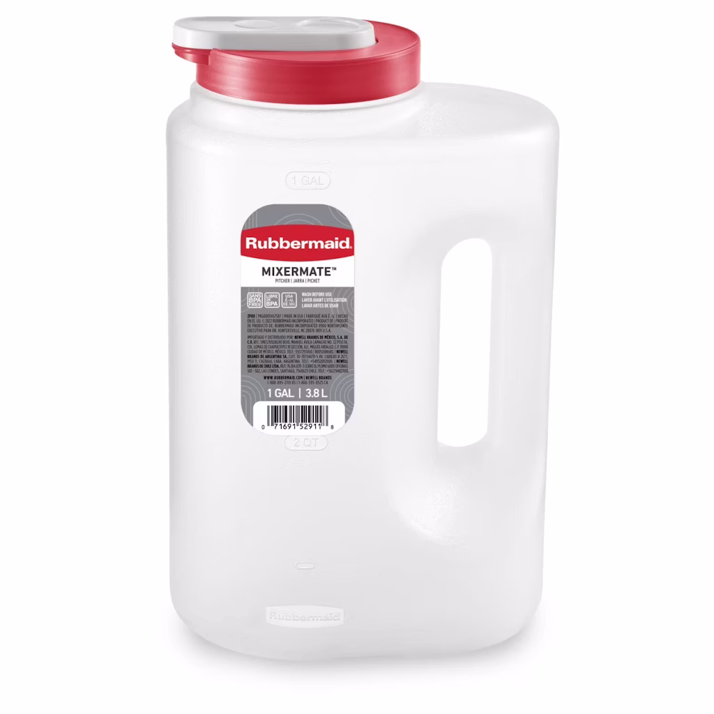 Rubbermaid 1-Gallon Mixermate Leak-Resistant Pitcher : $5.47 Rubbermaid 1-Gallon Mixermate Leak-Resistant Pitcher : $5.47