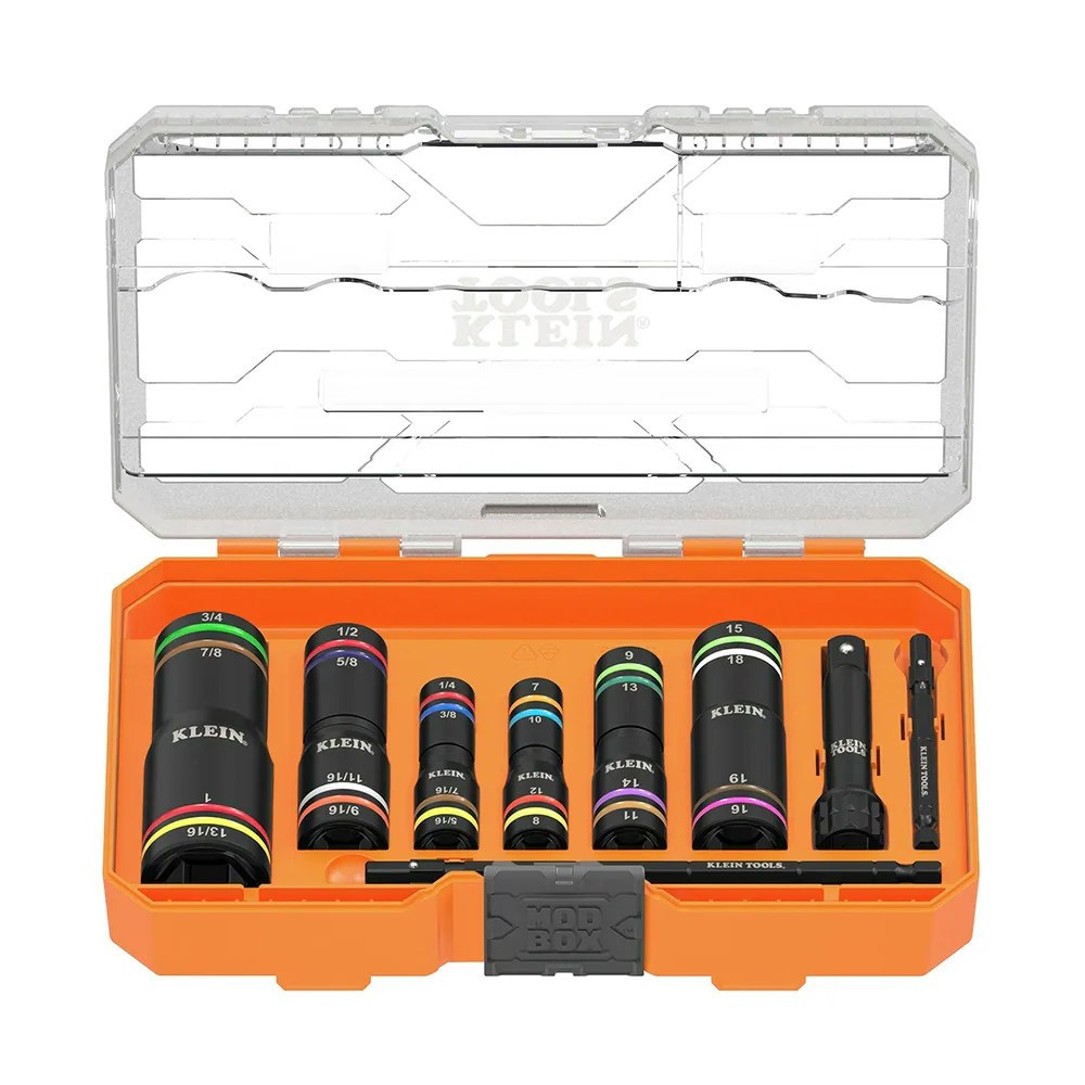 Klein Tools KNECT Quad-24 Impact SAE & Metric Flip Socket 9-Piece Set: $60 Klein Tools KNECT Quad-24 Impact SAE & Metric Flip Socket 9-Piece Set: $60