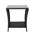 Lark Manor Ariabella Square Metal Outdoor Side Table for $45 + free shipping