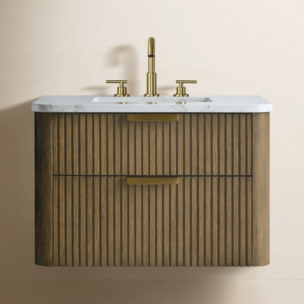 Liljan 30'' Wall-Mounted Single Bathroom Vanity at Joss & Main: $620 + extra 10% off Liljan 30'' Wall-Mounted Single Bathroom Vanity at Joss & Main: $620 + extra 10% off