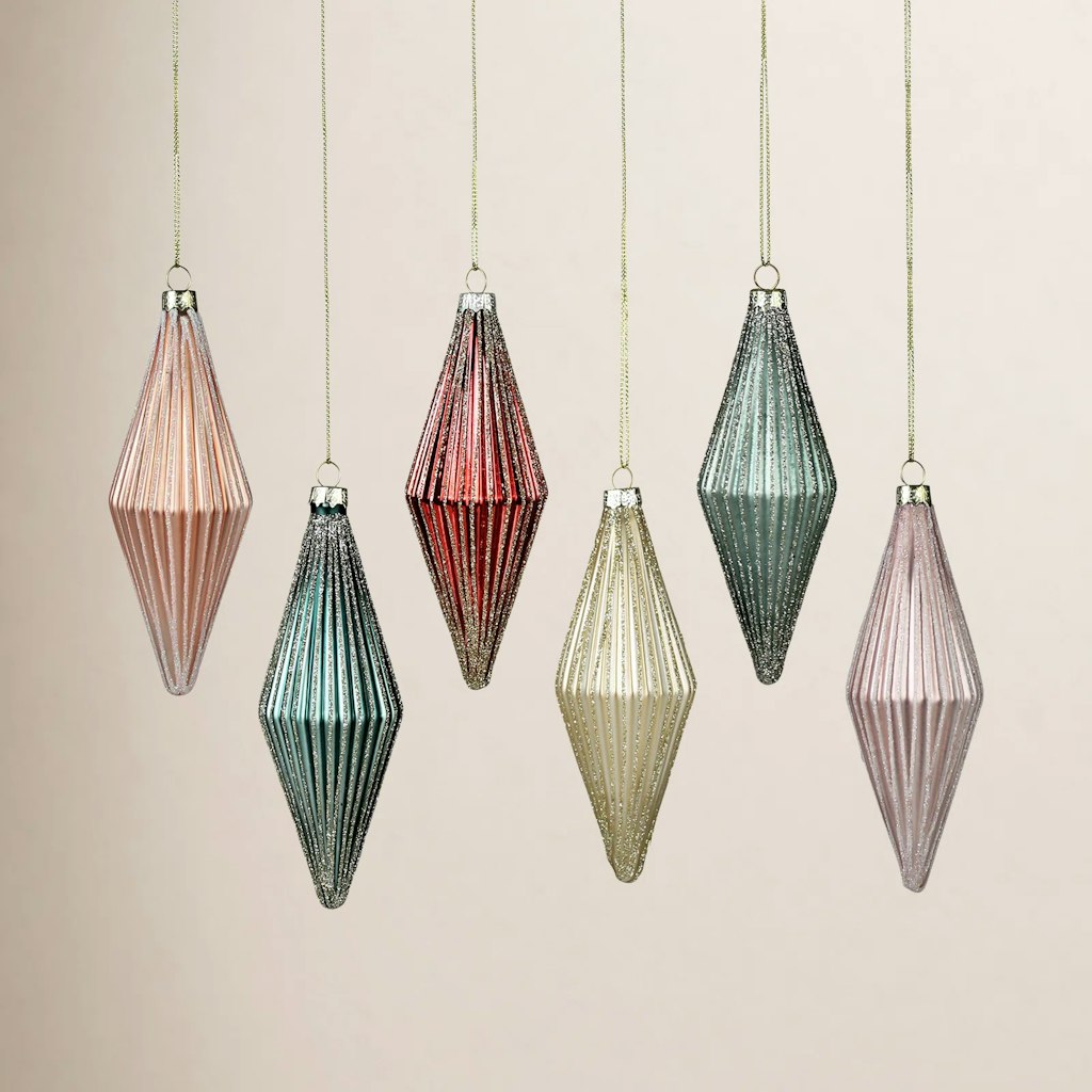 Ribbed Rhombus Ornament Accessory Set of 6: $53 + extra 10% off Ribbed Rhombus Ornament Accessory Set of 6: $53 + extra 10% off