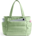 Quilted Puffer Tote Bag with Compartments for $17 + free shipping w/ Prime