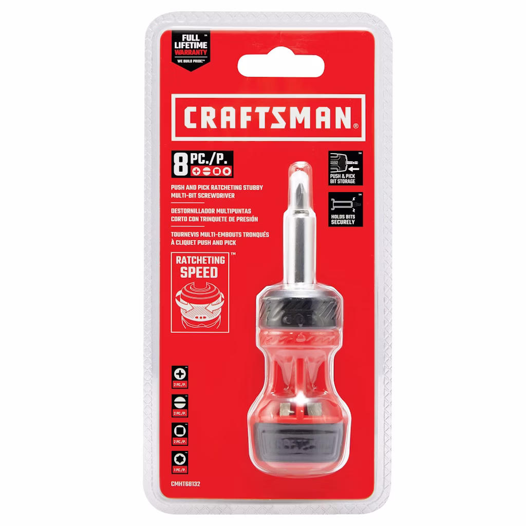 Craftsman Magnetic Ratcheting Multi-Bit Replaced 8-Piece Screwdriver Set: $9.98